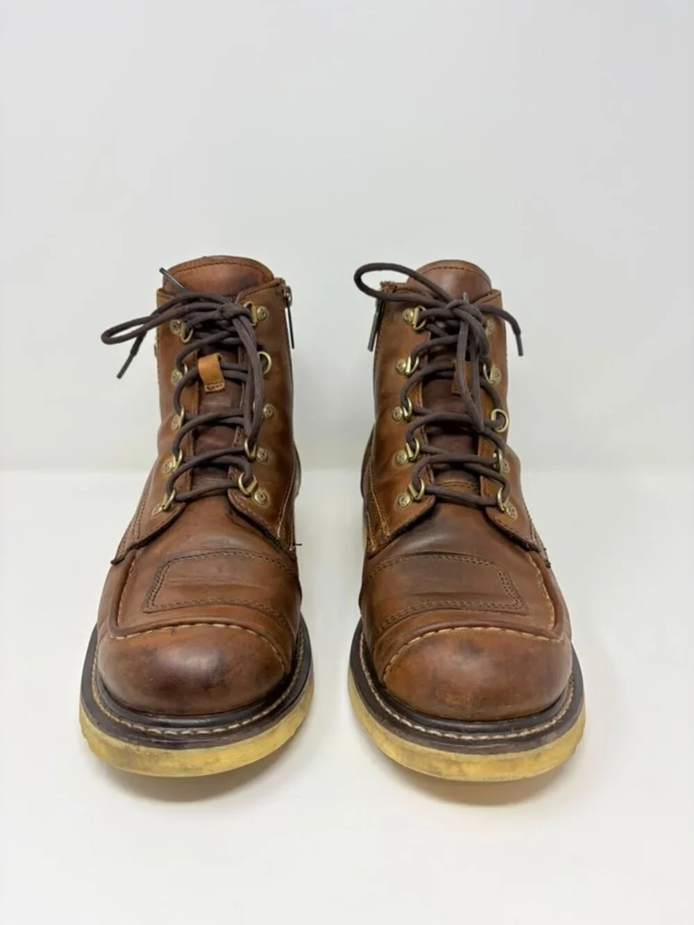 Harley-Davidson Brown Leather Motorcycle Boots D93470 Men’s 10